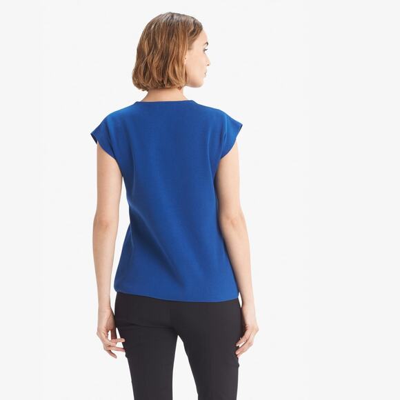 M.M. LAFLEUR The Sheela Top Santorini Blue Sweater Knit Top Casual Women's M - Picture 7 of 12